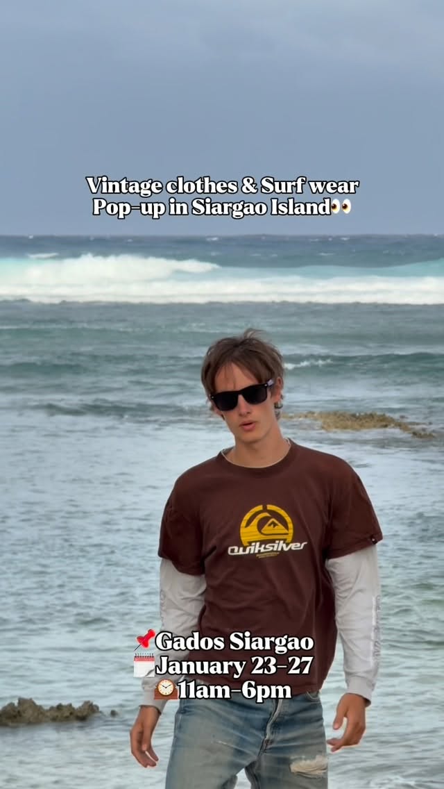 Y2K Vintage pop-up event poster — IAO Siargao 5-day pop-up